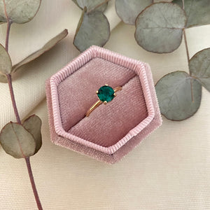 Hydrothermal Emerald Ring