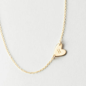 Stamped Heart Necklace