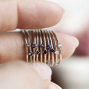 Dainty Birthstone Ring