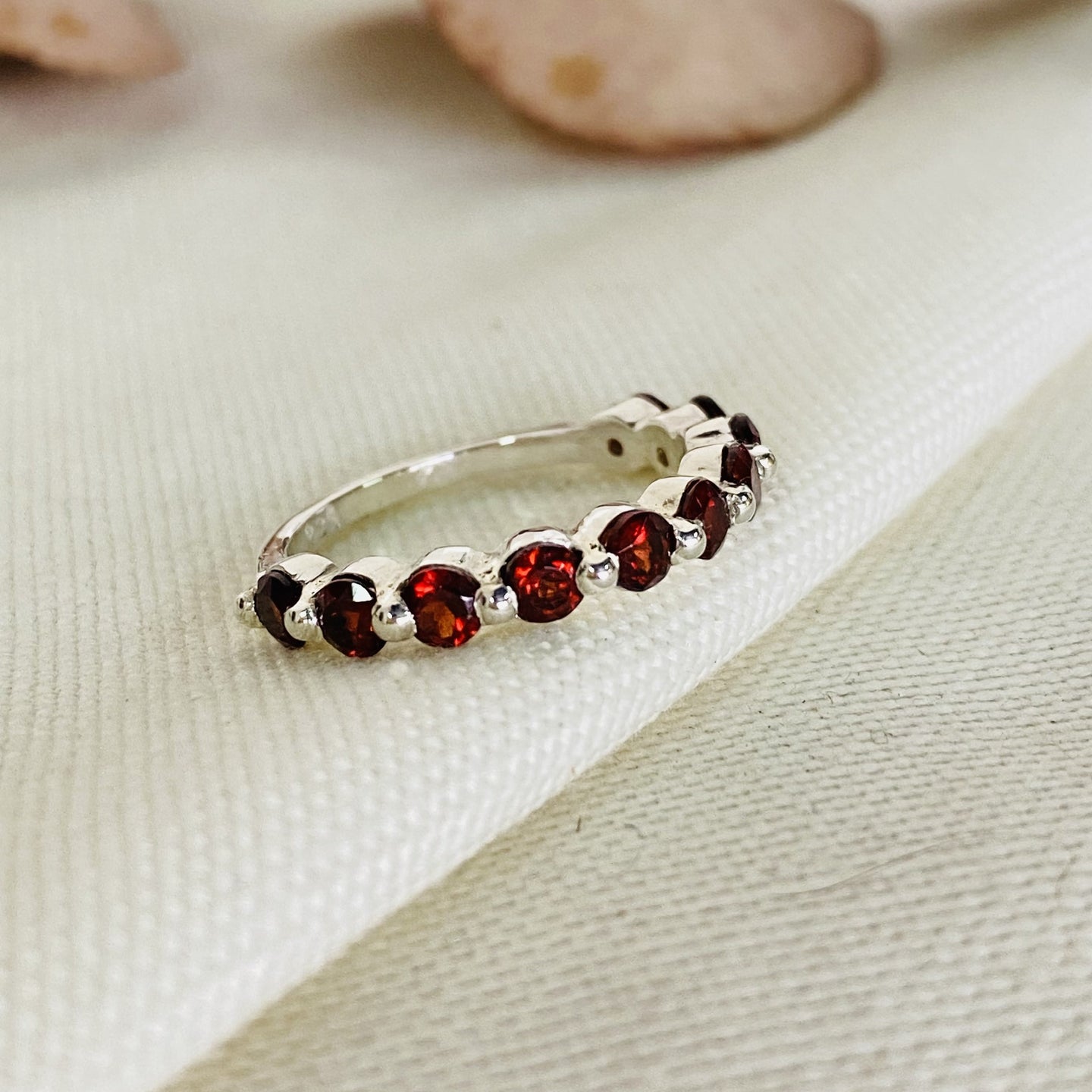 Garnet Half Eternity