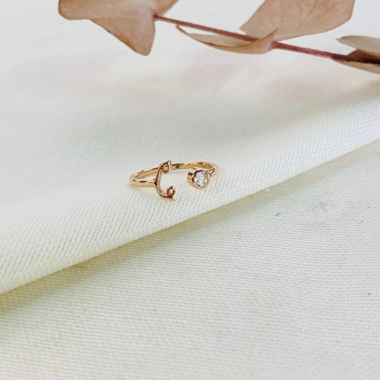 Initail Birthstone Ring