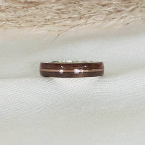 Walnut and Bubinga Wood with Copper