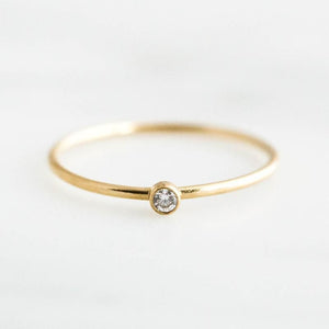 Tiny Solitaire Ring