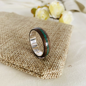 Walnut Wood with Malachite Inlay
